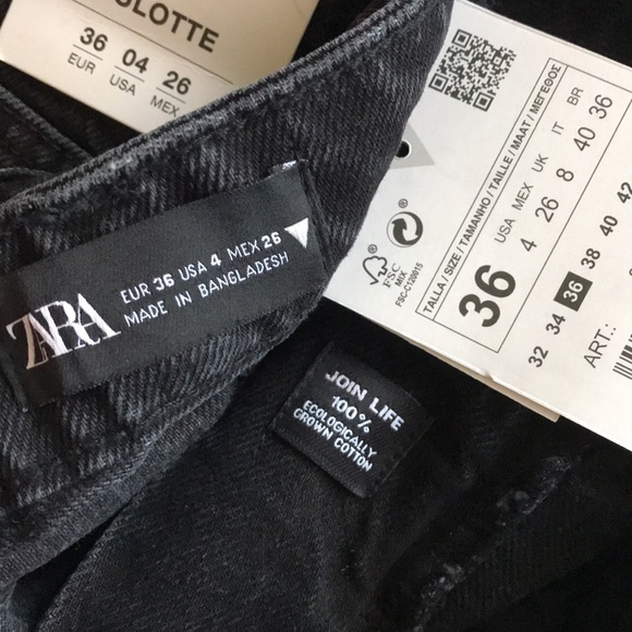 Zara denim culotte jeans 4 New - Picture 15 of 16